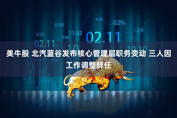 美牛股 北汽蓝谷发布核心管理层职务变动 三人因工作调整辞任